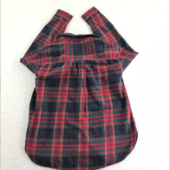 American Eagle NWT Holiday Flannel Plaid Button Down Long Sleeve Women's Small - Picture 9 of 9